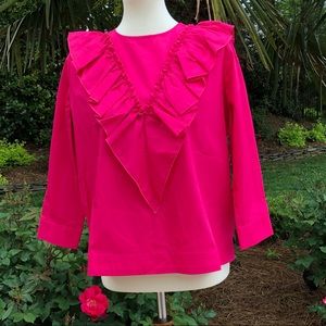 Ruffle Bright Pink Blouse from Guest Editor